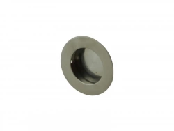Poignée Porte Coulissante Rond Acier Inoxydable Brossé, Gris