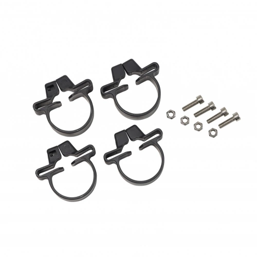 Lot de 4 colliers Arista gris, H.3 x P.15 cm