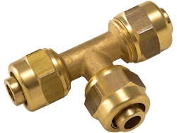 Raccord Té Laiton À Compression Laiton D.12 Pour Tube En Per