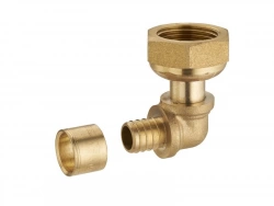 Raccord Coudé Avec Écrou Libre À Glissement Laiton F 15 X 21 Pour Tube En Per