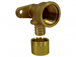 Raccord Coudé Applique À Glissement Laiton F 15 X 21 Pour Tube En Per