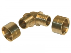 Raccord Coudé 90° À Glissement Laiton D.12 Pour Tube En Per