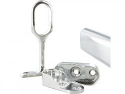 Kit barre de penderie et supports chromé 1 m Diam.30 x 15 mm ovale