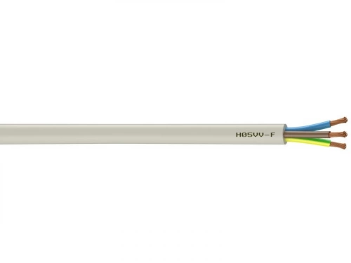Câble Électrique 3 G 2.5 Mm² Ho5Vvf L.5 M, Blanc