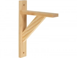 Equerre Solo Bois Brut Naturel, H.17 X P.23 Cm