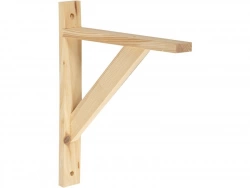 Equerre Solo Bois Brut Naturel, H.23 X P.28 Cm