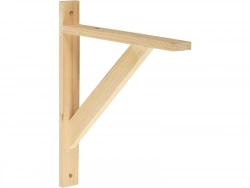 Equerre Solo Bois Brut Naturel, H.28 X P.32 Cm