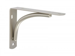 Equerre Dino Acier Nickelé Gris, H.8.5 X P.12 Cm