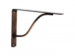 Equerre Curva Acier Cuivré Marron, H.17 X P.24 Cm