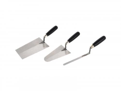 Lot De 3 Truelles Rondes En Acier, Lame De 20 Cm
