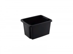 Boite de rangement empilable superposable de 26 L, noir