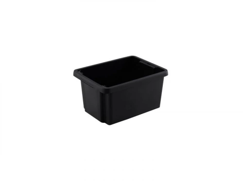 Bac de rangement empilable superposable, 16 L noir