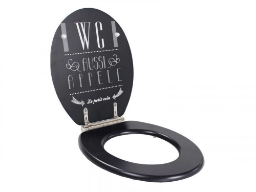 Abattant déclipsable avec frein de chute bois compressé Barber gris