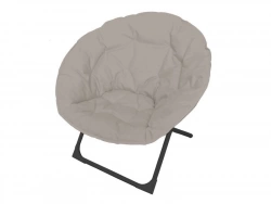Fauteuil de jardin Moon en acier beige