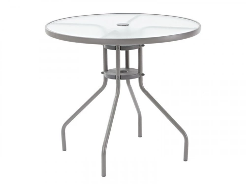 Table de jardin Bistro elia rond gris, 6 personnes