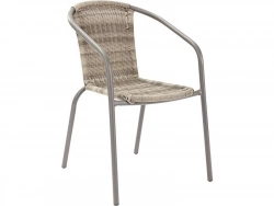 Chaise de jardin Elia en acier beige