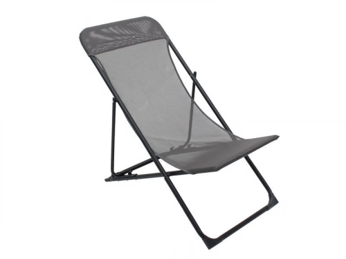 Relax de jardin en acier BIGANOS gris
