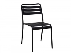 Chaise de jardin Café en acier gris anthracite