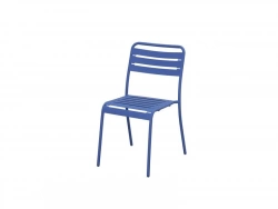 Chaise de jardin Café en acier bleu