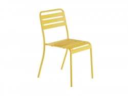 Chaise de jardin Café en acier jaune / doré