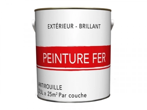 Peinture Fer Extérieur Noir Glossy 2.5 L