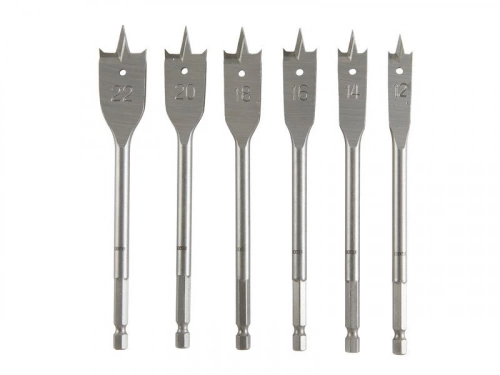 Coffret 6 pièces méche plate diam.10 à 25 1er prix