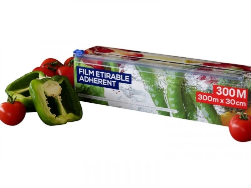 Film fraîcheur alimentaire étirable pro en cutter box et zip 300 m x 30 cm