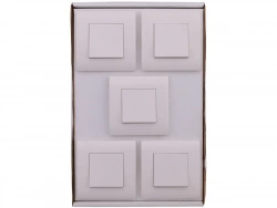 Lot De 5 Interrupteurs Va-Et-Vient Complet Basic, Blanc