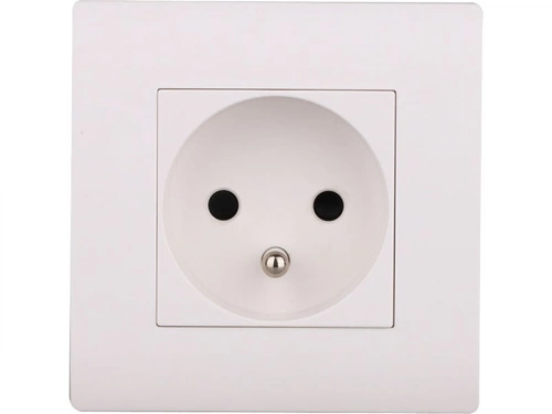 Prise avec terre chantier, blanc