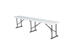 Banc de jardin en fer blanc