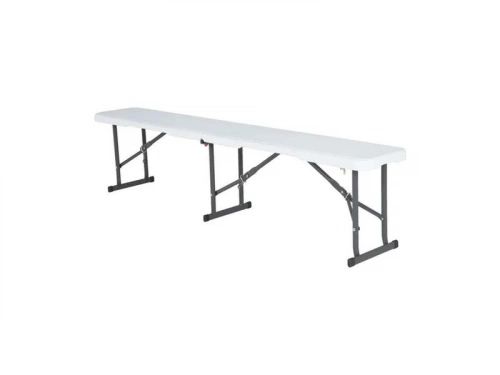 Banc de jardin en fer blanc