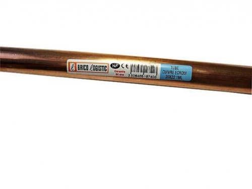 Tube de cuivre écroui, ⌀22mm, en barre de 1m