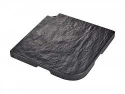 Dalle pour parasol excentré ton ardoisé, 30 kg