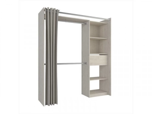 Kit dressing avec rideau New star topenga H.200 x l.122,8/177,2 x P.50 cm