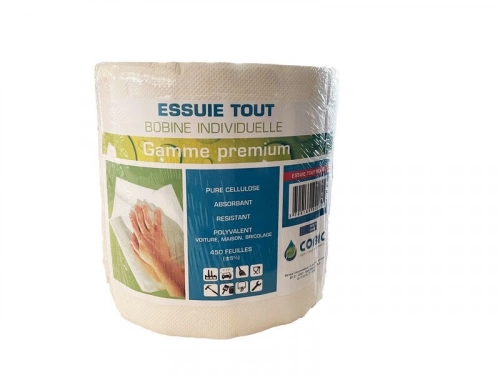 Bobine essuie tout, BIC, 450 feuilles blanc