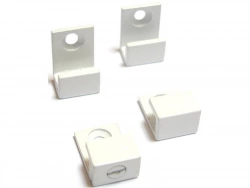 Fixations miroirs U blanches