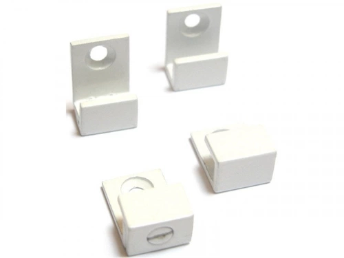 Fixations miroirs U blanches