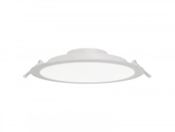 Kit 1 spot encastrable led Flat, diam. 22.5 cm, 4000K rond, blanc