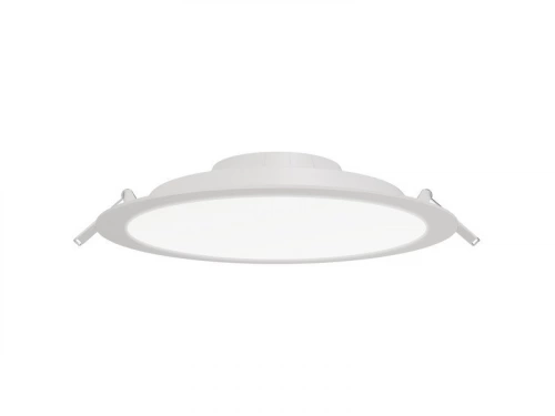 Kit 1 spot encastrable led Flat, diam. 22.5 cm, 4000K rond, blanc