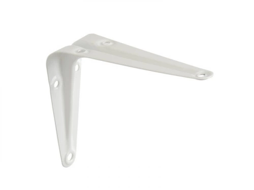 Equerre en acier peint Normo, H.10 x P.7.5 cm blanc