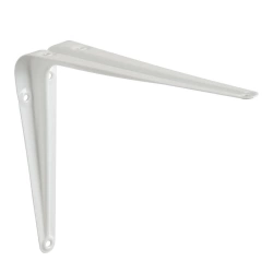Equerre Normo acier peint blanc, H.20 x P.15 cm