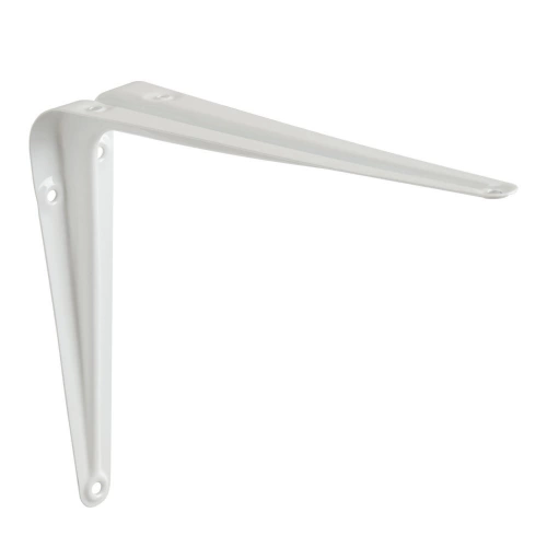 Equerre Normo acier peint blanc, H.20 x P.15 cm