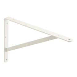 Equerre Dolmen en acier peint, P.26.8 x H.40 cm blanc