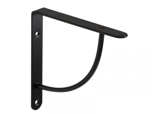 Equerre en acier peint Bi Bop, H.18 x P.18 cm noir