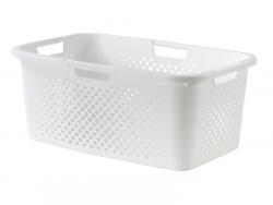 Panier à linge polypropylène, l.38 x H.23.5 x P.58 cm