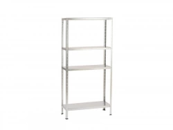 Etagère en acier galvanisé à 4 tablettes, l.72.5 x H.145 x P.30 cm