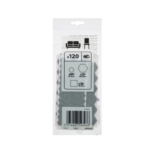 Lot de 120 patins feutre adhésif marron