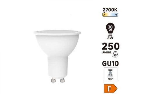 Ampoule led  GU10, 250Lm = 4.9W