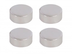 Jeu de 4 fixations miroirs rondes chromées