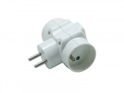 Triplite murale à 2 prises 16A + 1 prise 6A, blanc